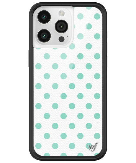 Polka Dot | White and Turquoise iPhone Case