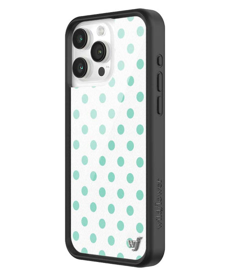 Polka Dot | White and Turquoise iPhone Case