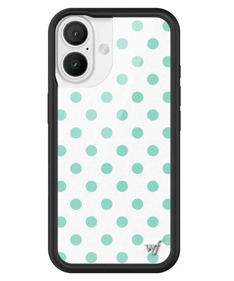 Polka Dot | White and Turquoise iPhone Case