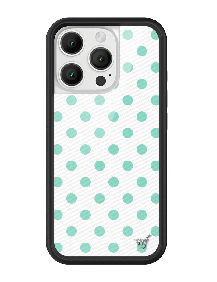 Polka Dot | White and Turquoise iPhone Case