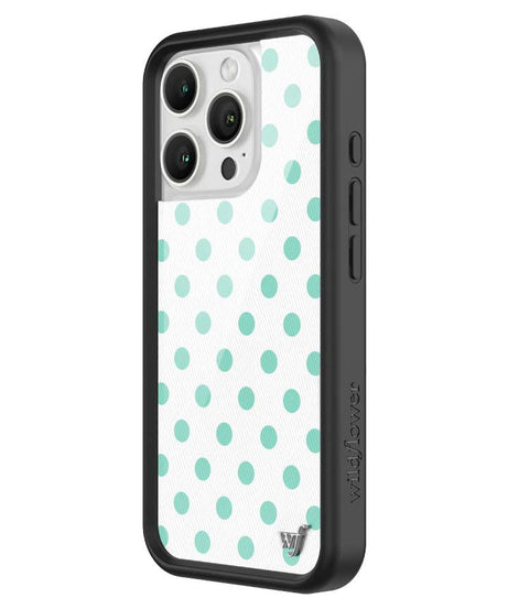 Polka Dot | White and Turquoise iPhone Case