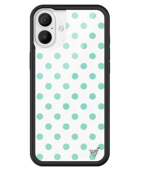 Polka Dot | White and Turquoise iPhone Case