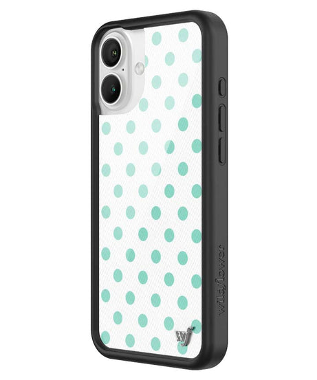 Polka Dot | White and Turquoise iPhone Case