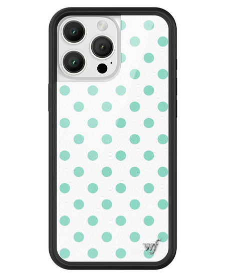 Polka Dot | White and Turquoise iPhone Case