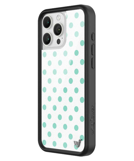 Polka Dot | White and Turquoise iPhone Case