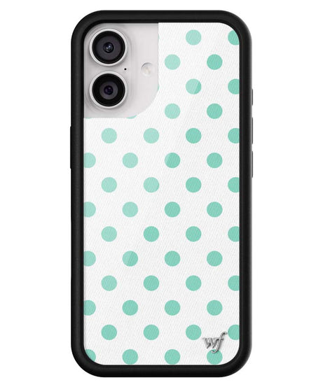 Polka Dot | White and Turquoise iPhone Case