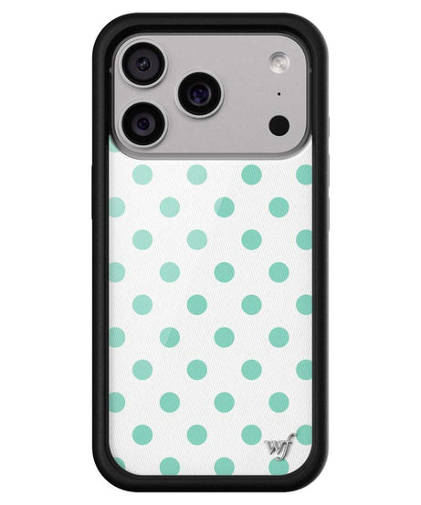 Polka Dot | White and Turquoise iPhone Case