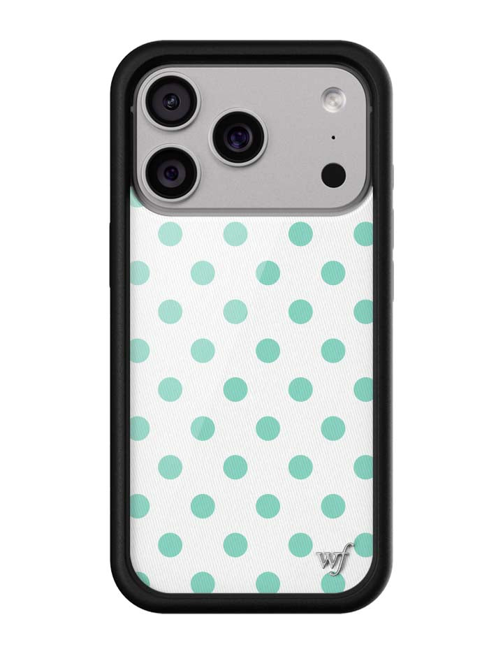 Polka Dot | White and Turquoise iPhone Case