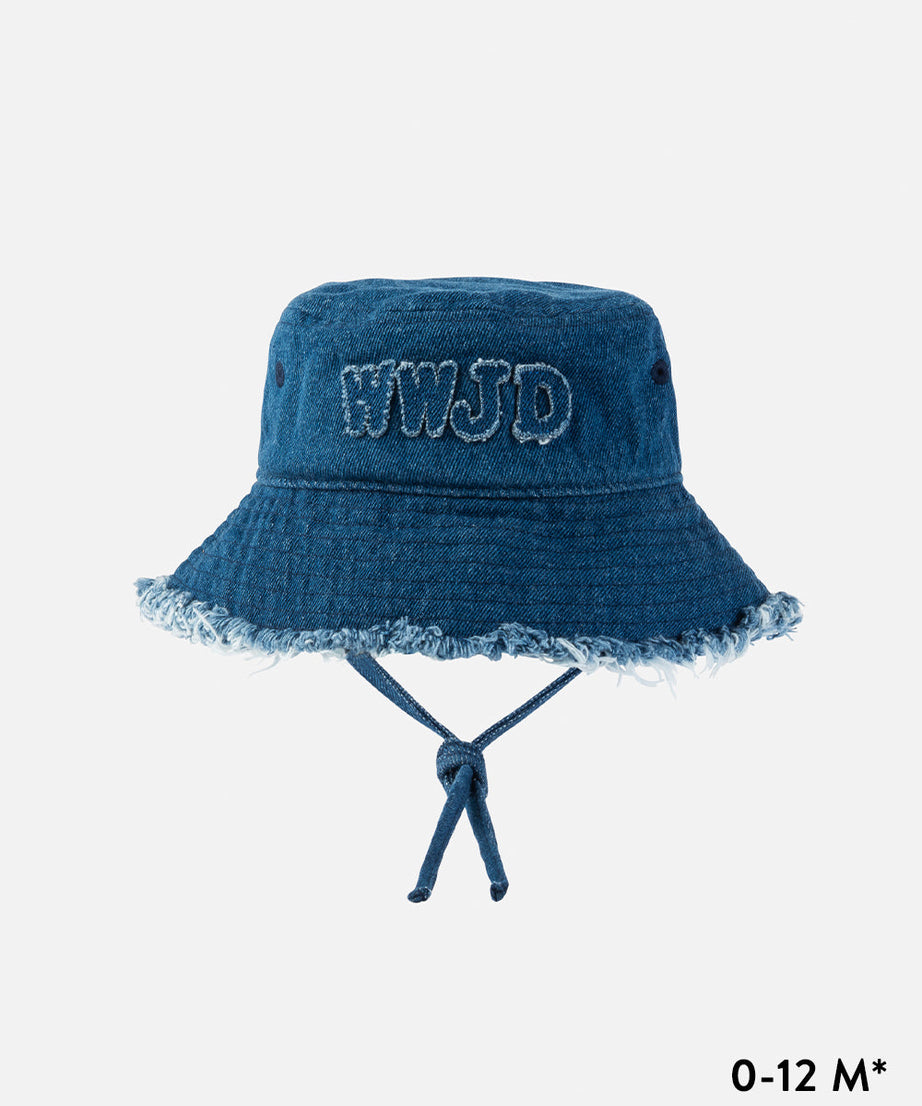 WWJD Denim Fischerhut für Kinder
