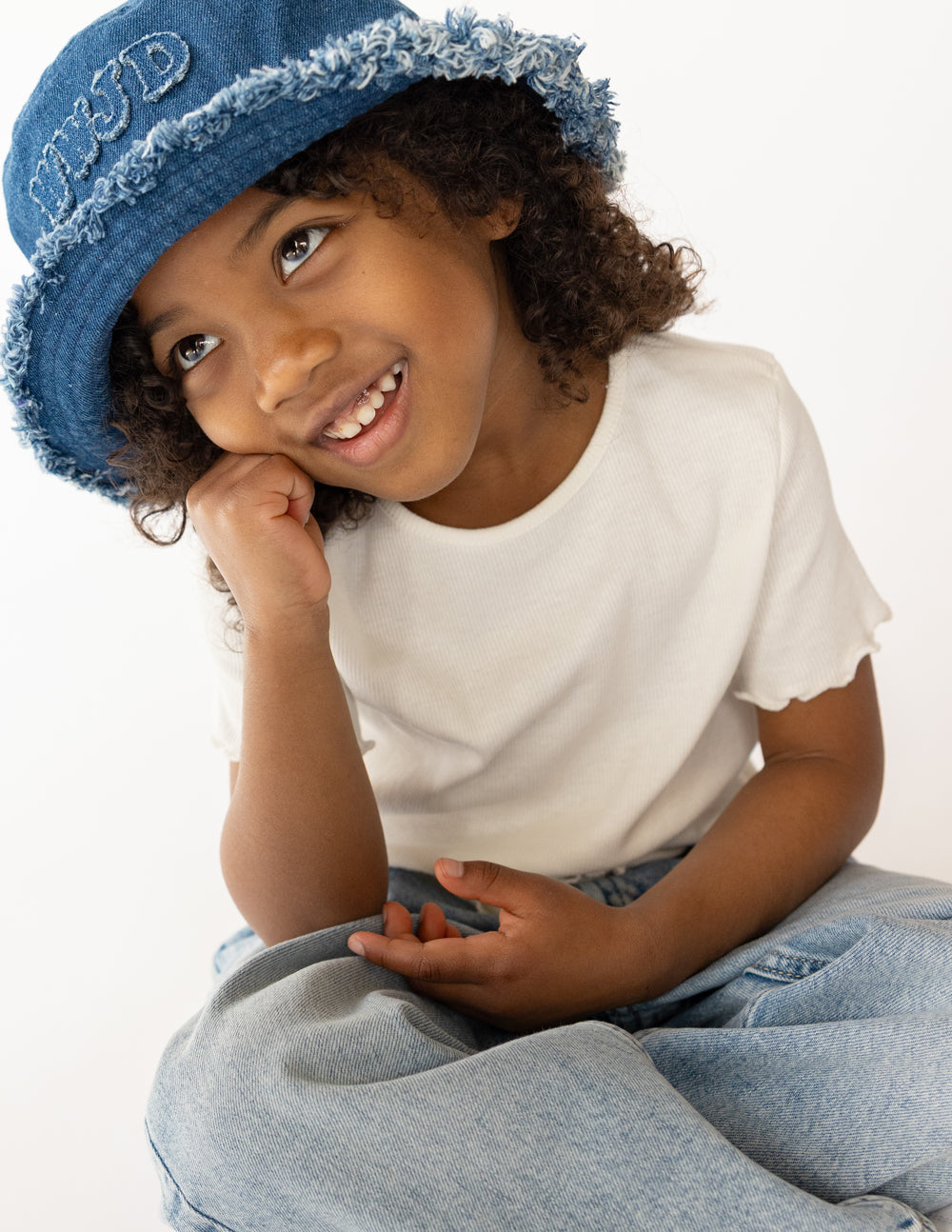 WWJD Denim Kids Bucket Hat