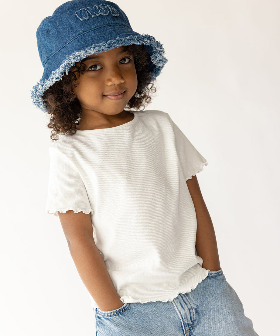 WWJD Denim Fischerhut für Kinder