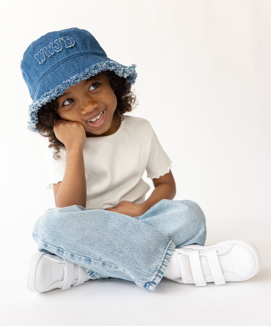 WWJD Denim Fischerhut für Kinder