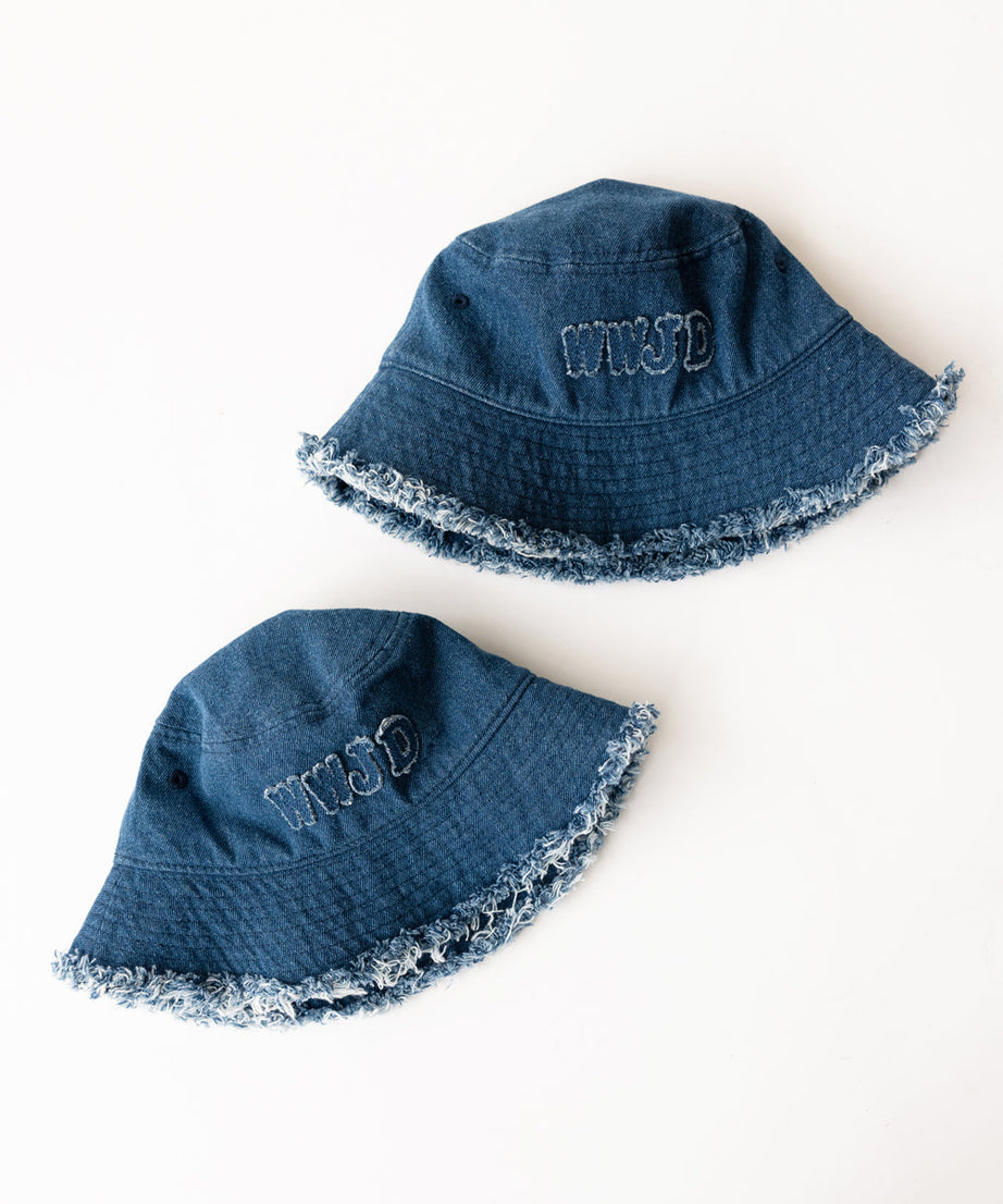 WWJD Denim Fischerhut für Kinder