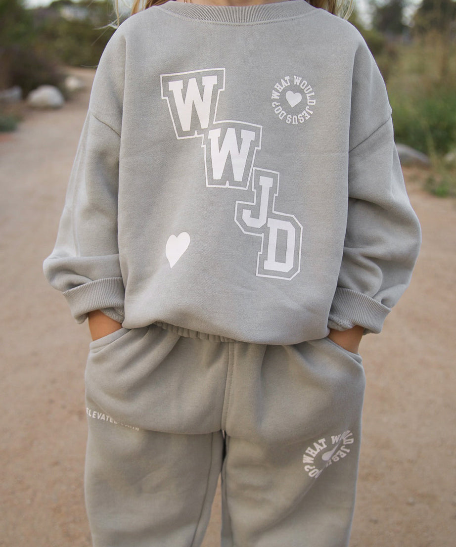 WWJD Varsity Kids Rundhalsshirt