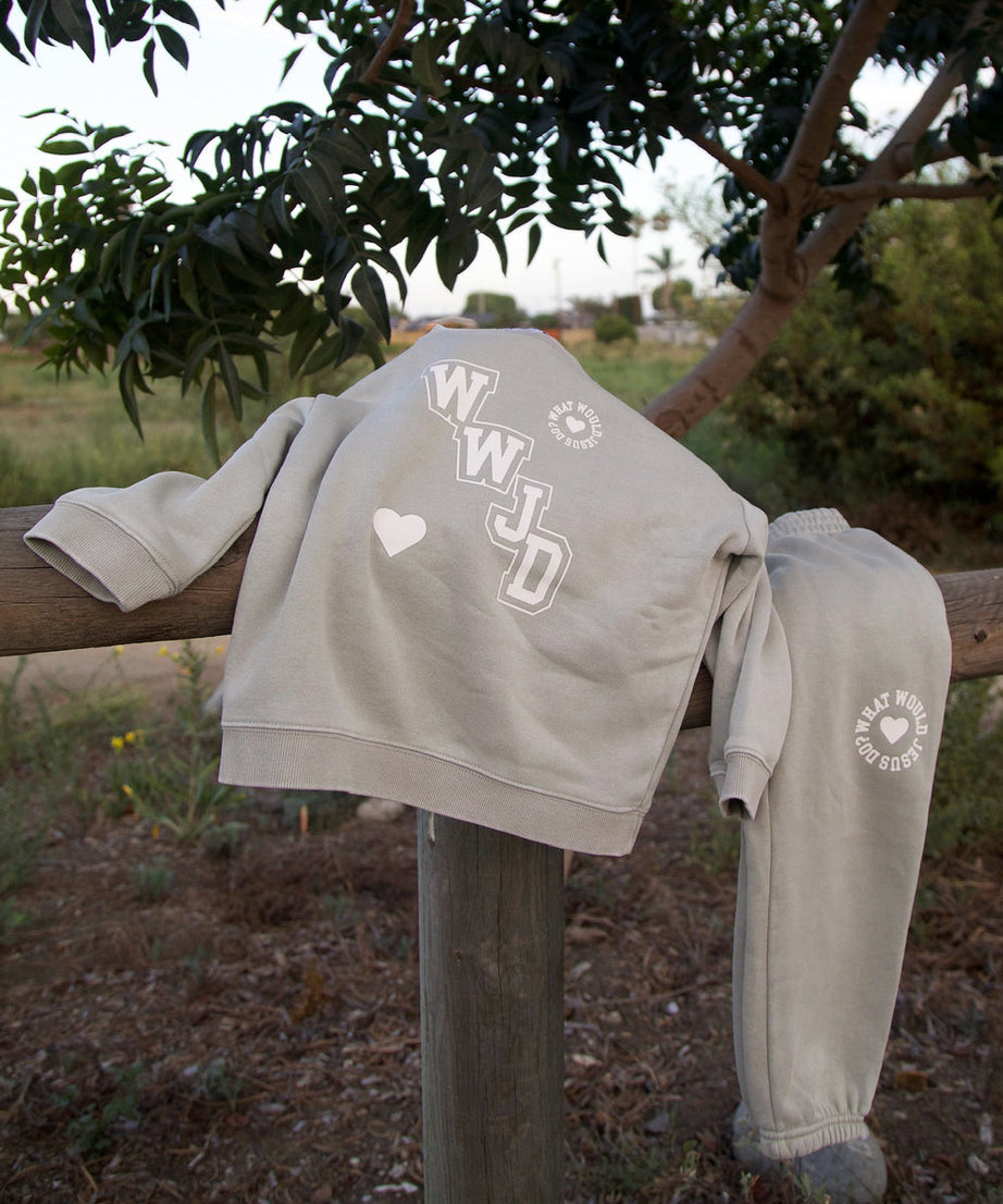 WWJD Varsity Kids Rundhalsshirt