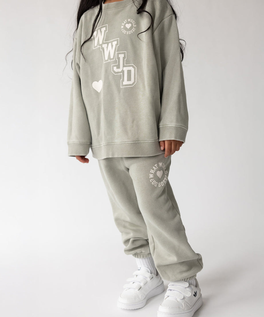 WWJD Varsity Kids Rundhalsshirt