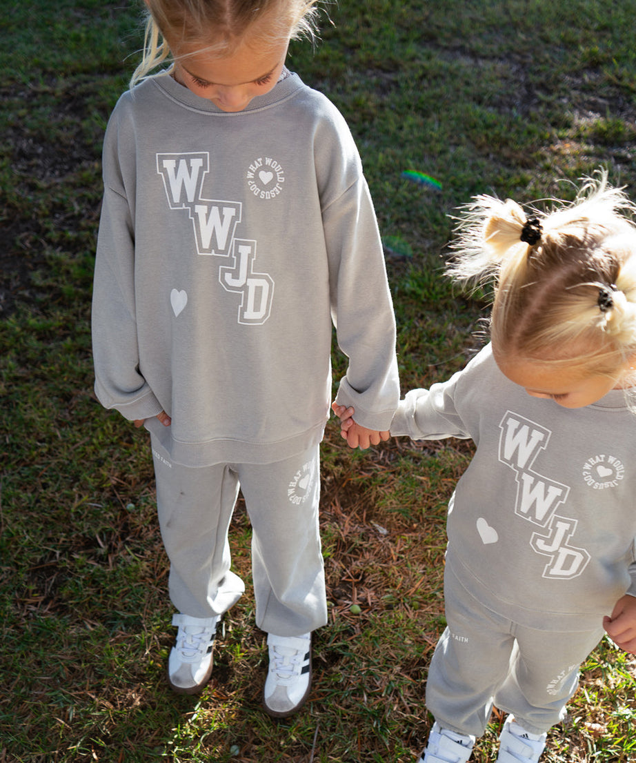 WWJD Varsity Kids Rundhalsshirt