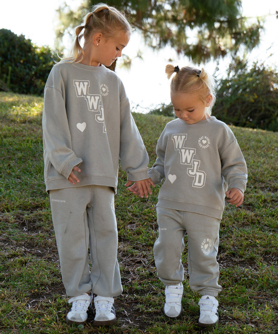 WWJD Varsity Kids Rundhalsshirt