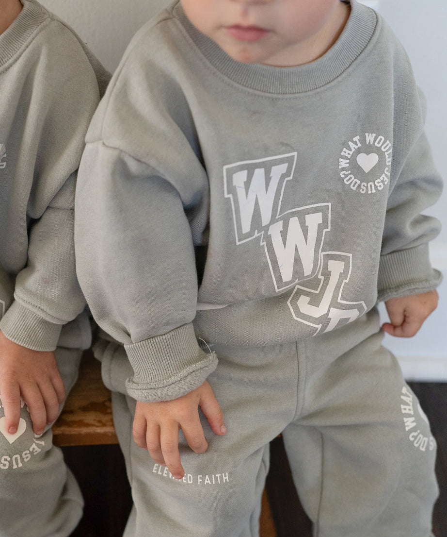 WWJD Varsity Kids Rundhalsshirt