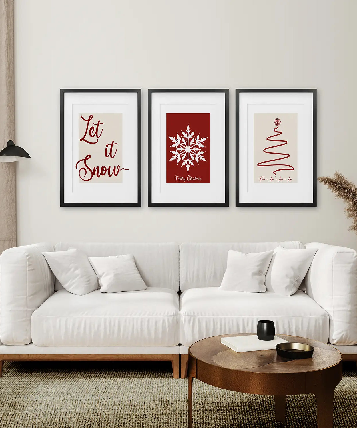 Frohe Weihnachten Minimalistische Weihnachtsdekorationsposter