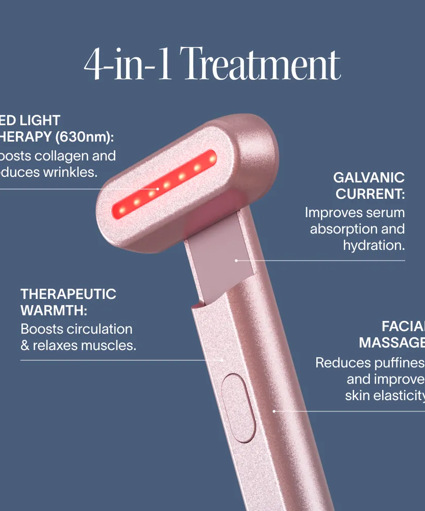 4-in-1 Rotlichttherapie-Stab & Aktivierendes Serum Kit