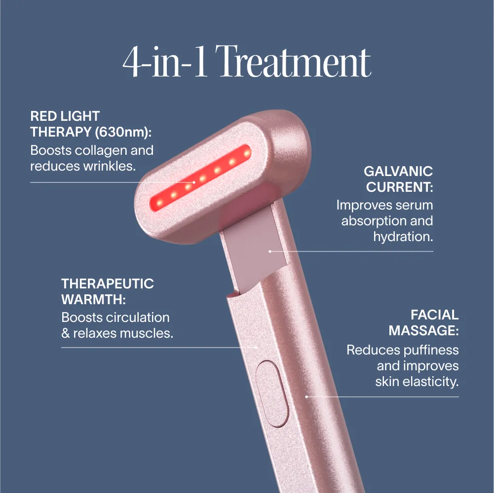 4-in-1 Rotlichttherapie-Stab & Aktivierendes Serum Kit