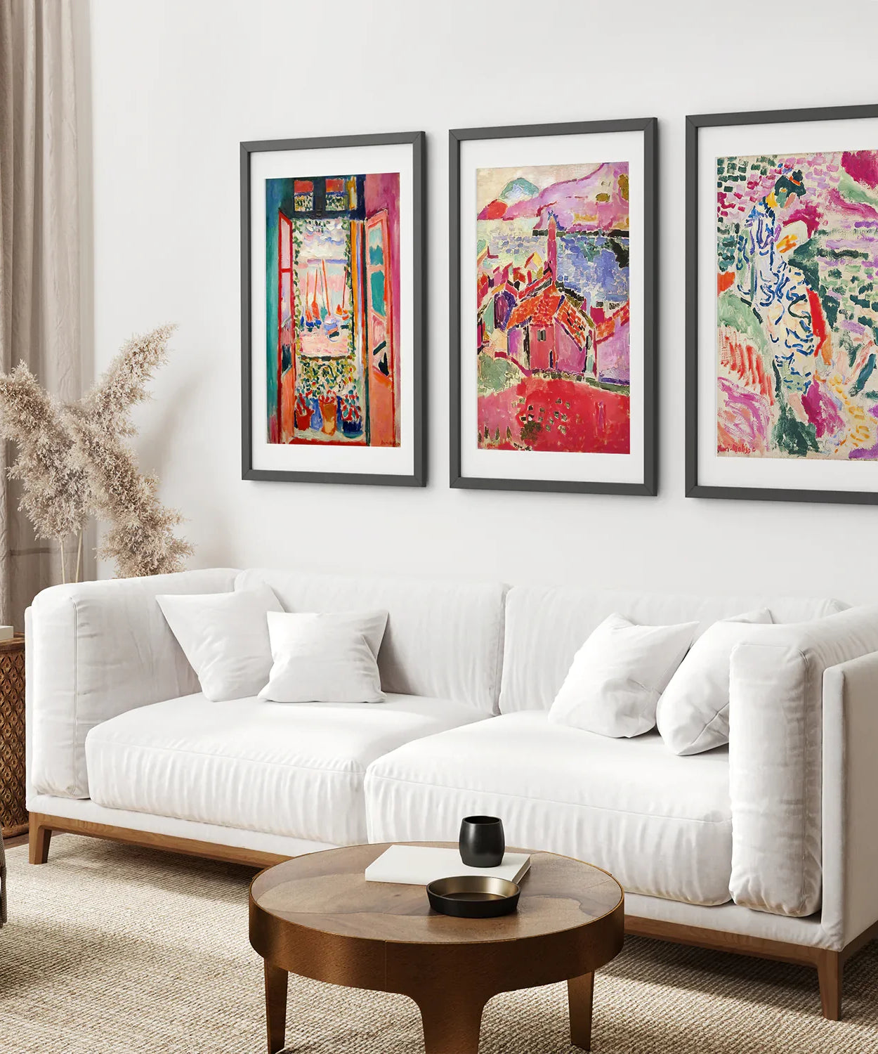 3er Set Henri Matisse Poster. Aquarell-Landschaft