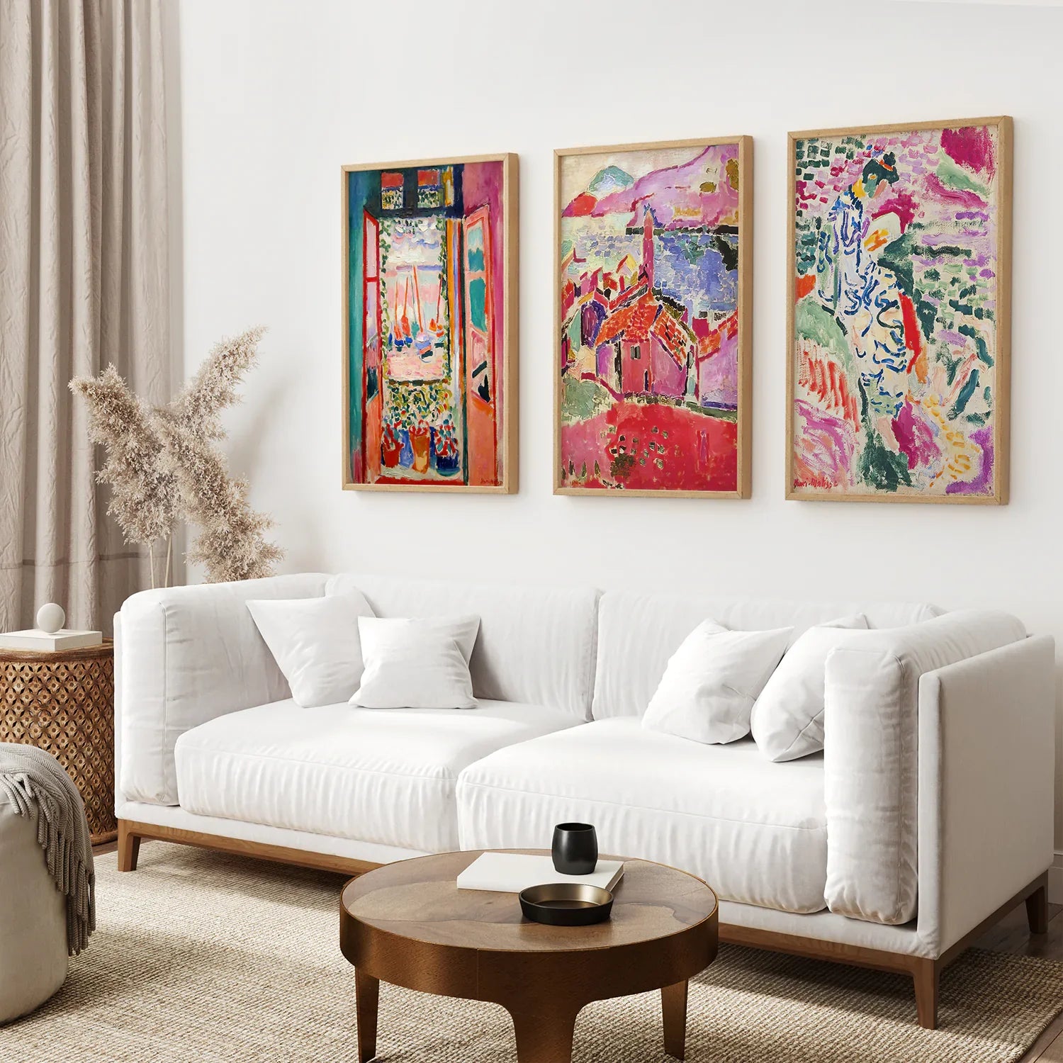 3er Set Henri Matisse Poster. Aquarell-Landschaft
