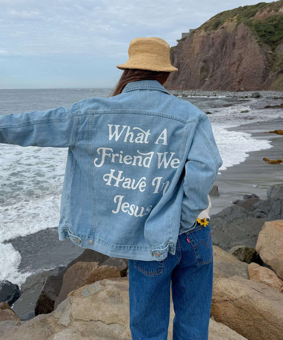 What a Friend In Jesus Denim Jacket