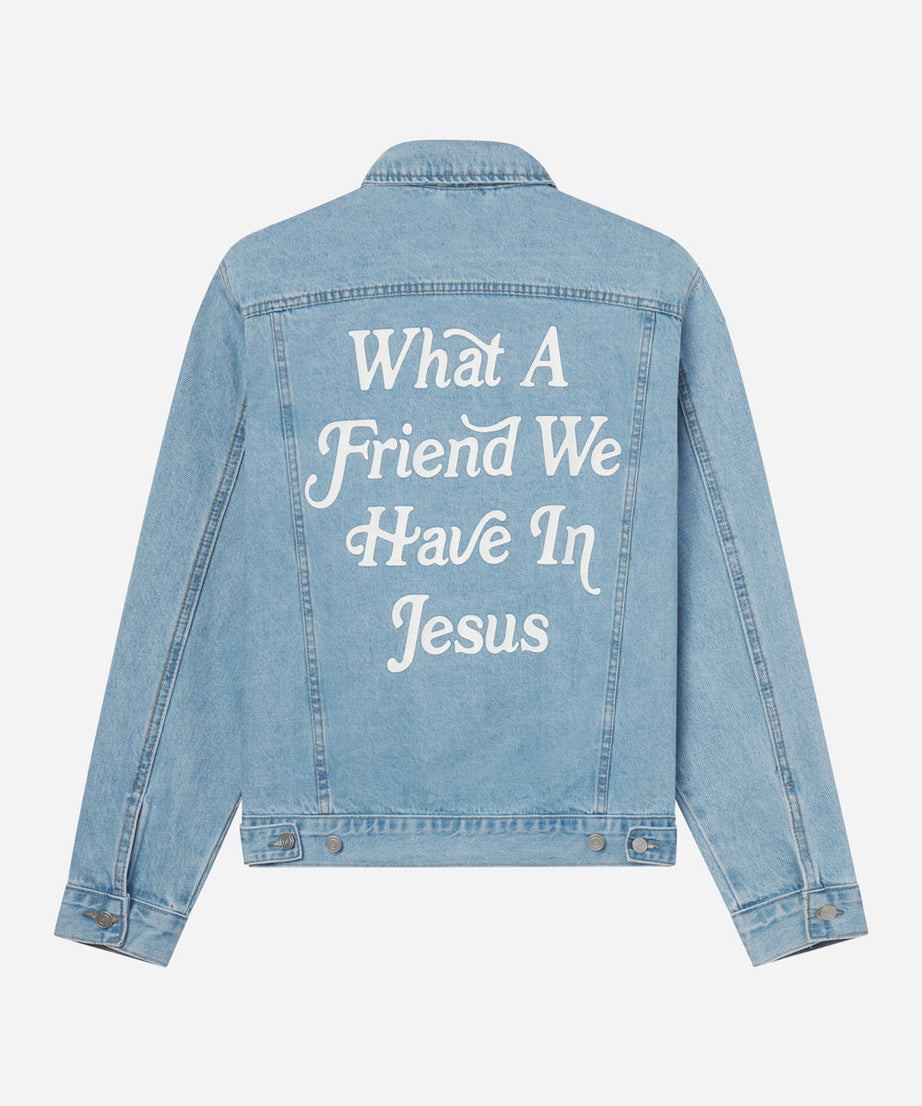 What a Friend In Jesus Denim Jacket