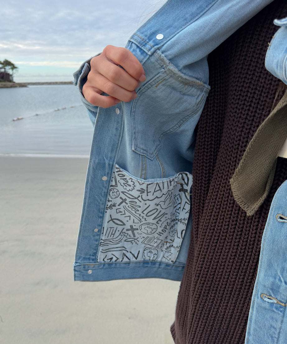 What a Friend In Jesus Denim Jacket
