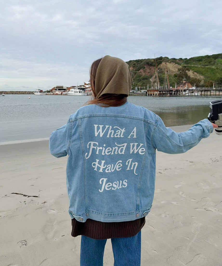 What a Friend In Jesus Denim Jacket