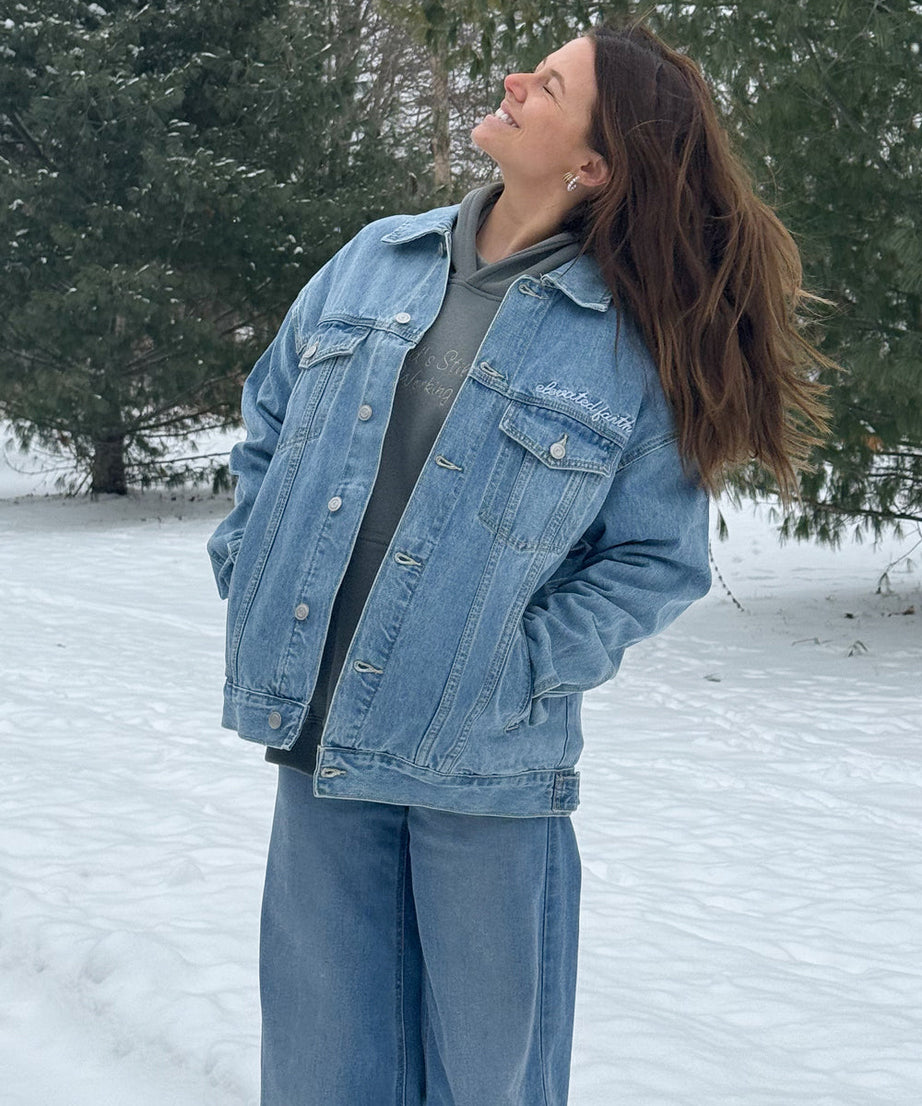 What a Friend In Jesus Denim Jacket