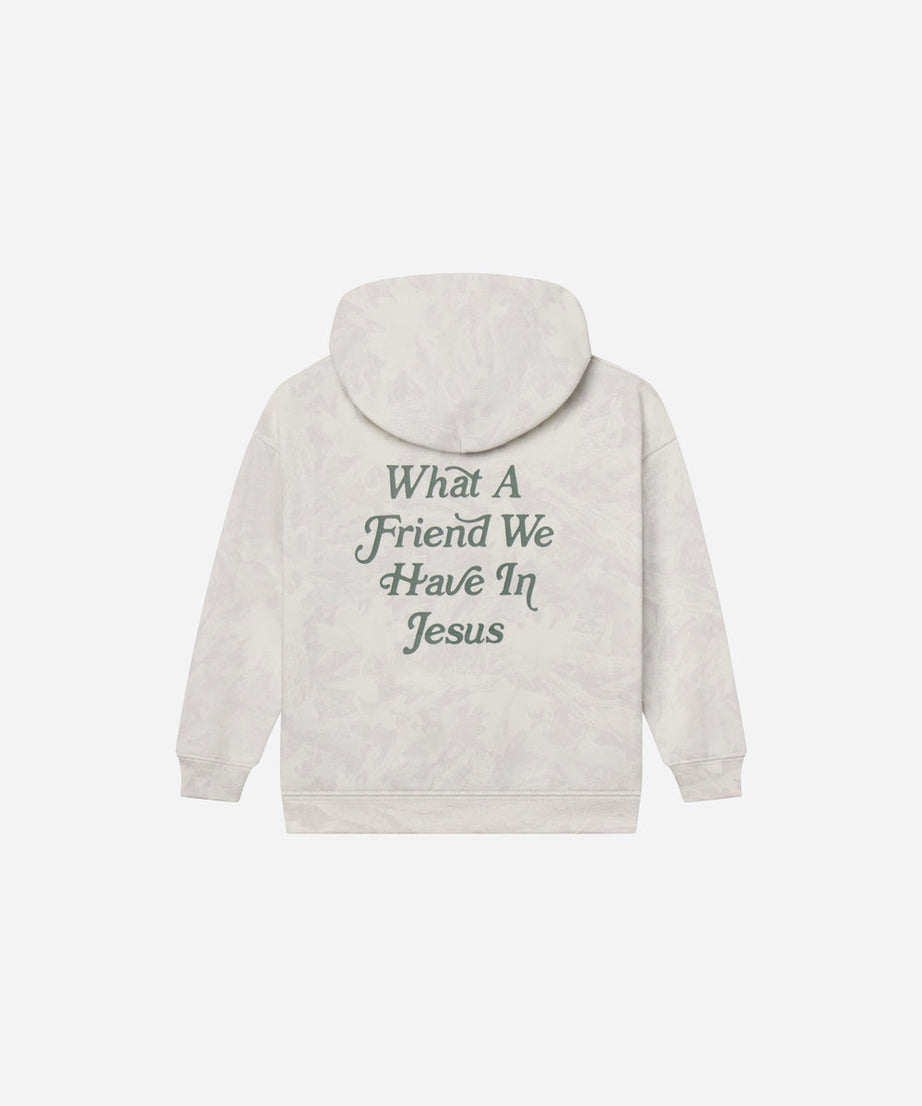 What a Friend in Jesus Camo Kinder Hoodie