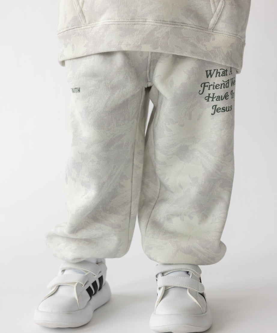 Was für ein Freund in Jesus Camouflage-Jogginghose für Kinder
