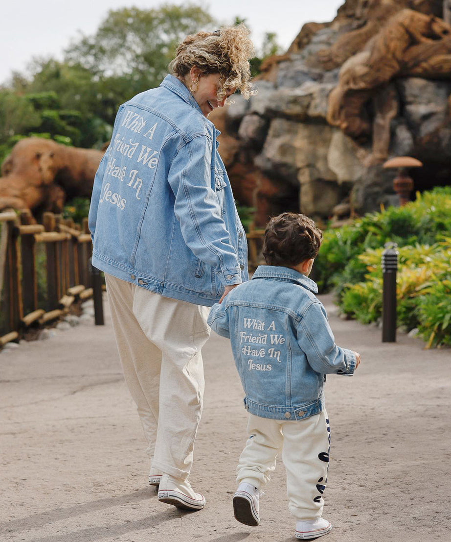 Was für ein Freund in Jesus Kinder-Jeansjacke
