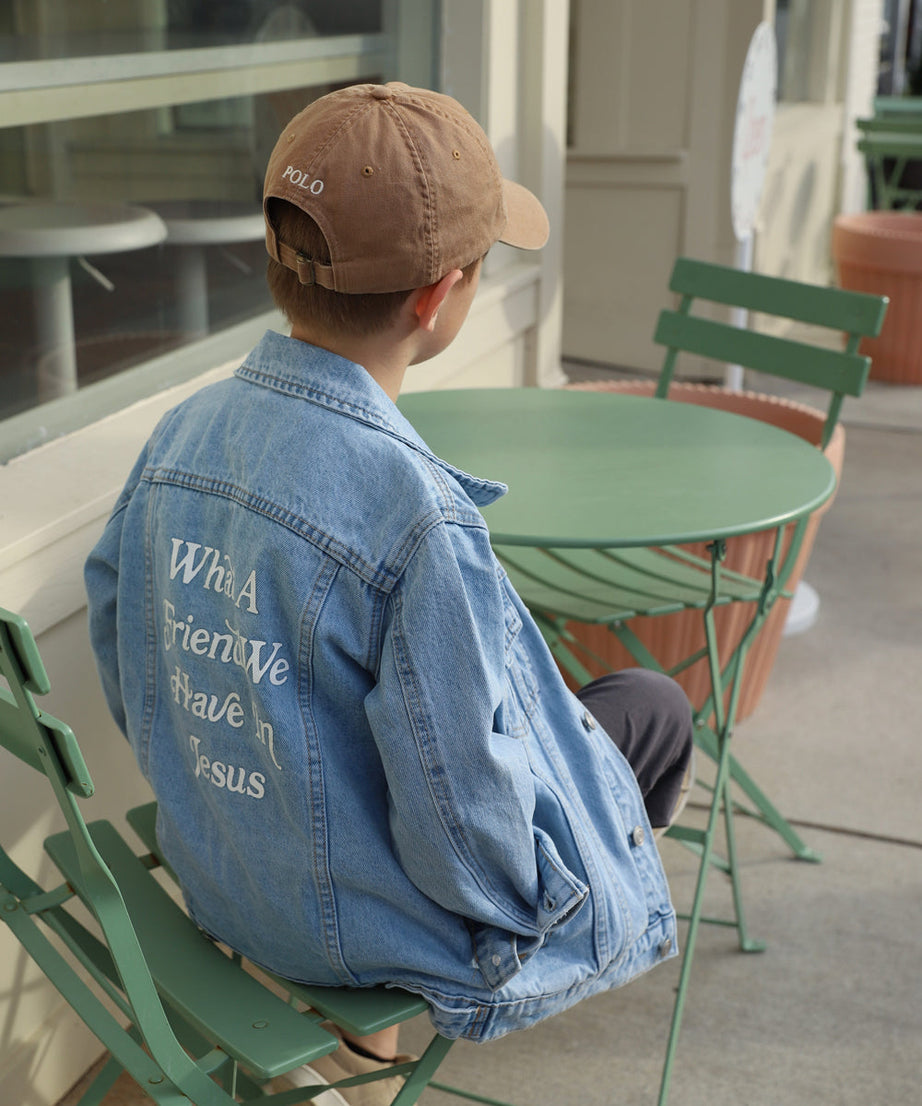 Was für ein Freund in Jesus Kinder-Jeansjacke