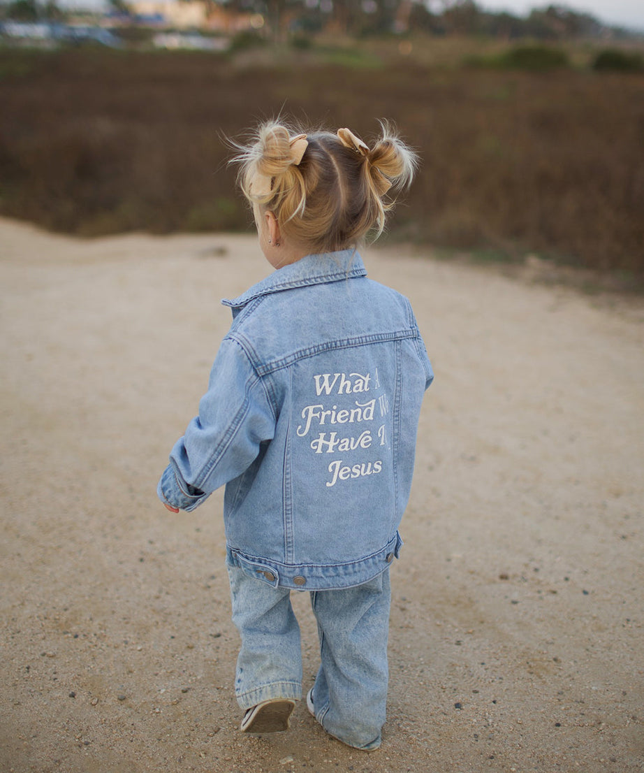 Was für ein Freund in Jesus Kinder-Jeansjacke