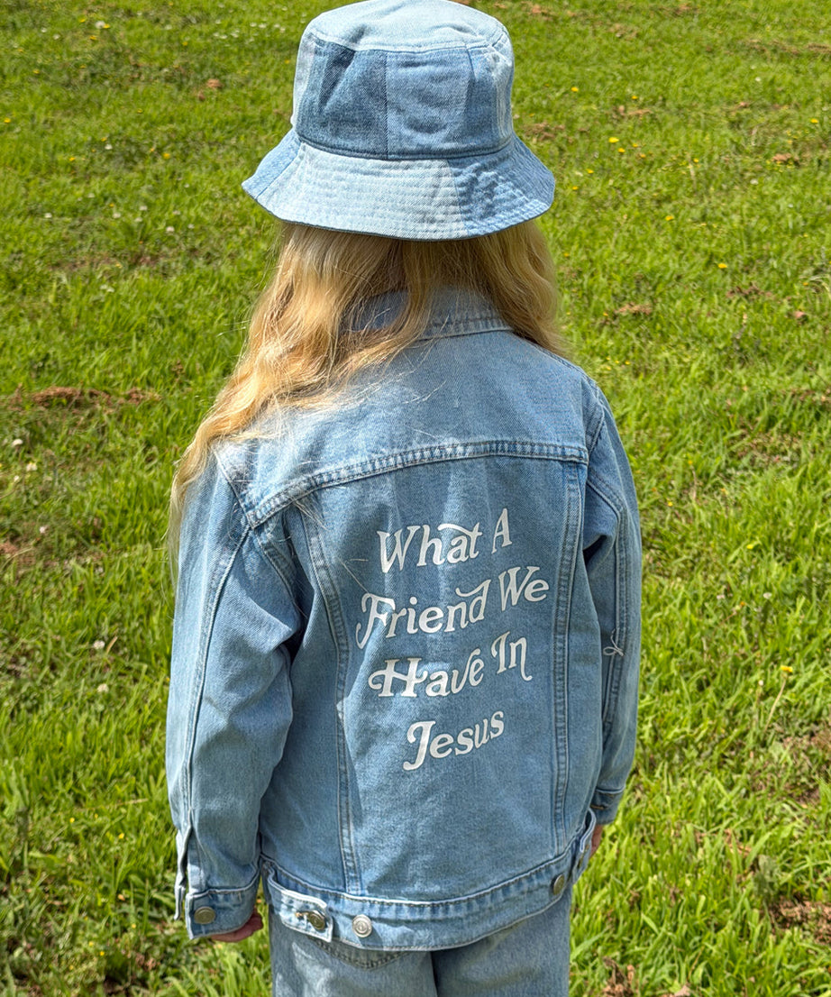 Was für ein Freund in Jesus Kinder-Jeansjacke