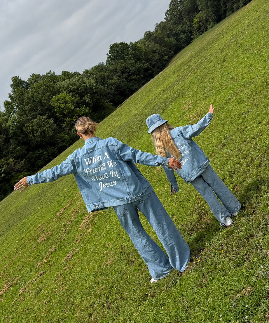 Was für ein Freund in Jesus Kinder-Jeansjacke