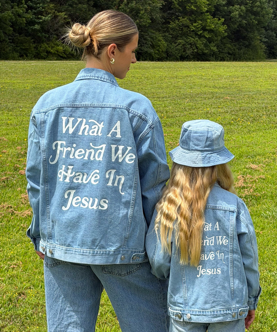 Was für ein Freund in Jesus Kinder-Jeansjacke