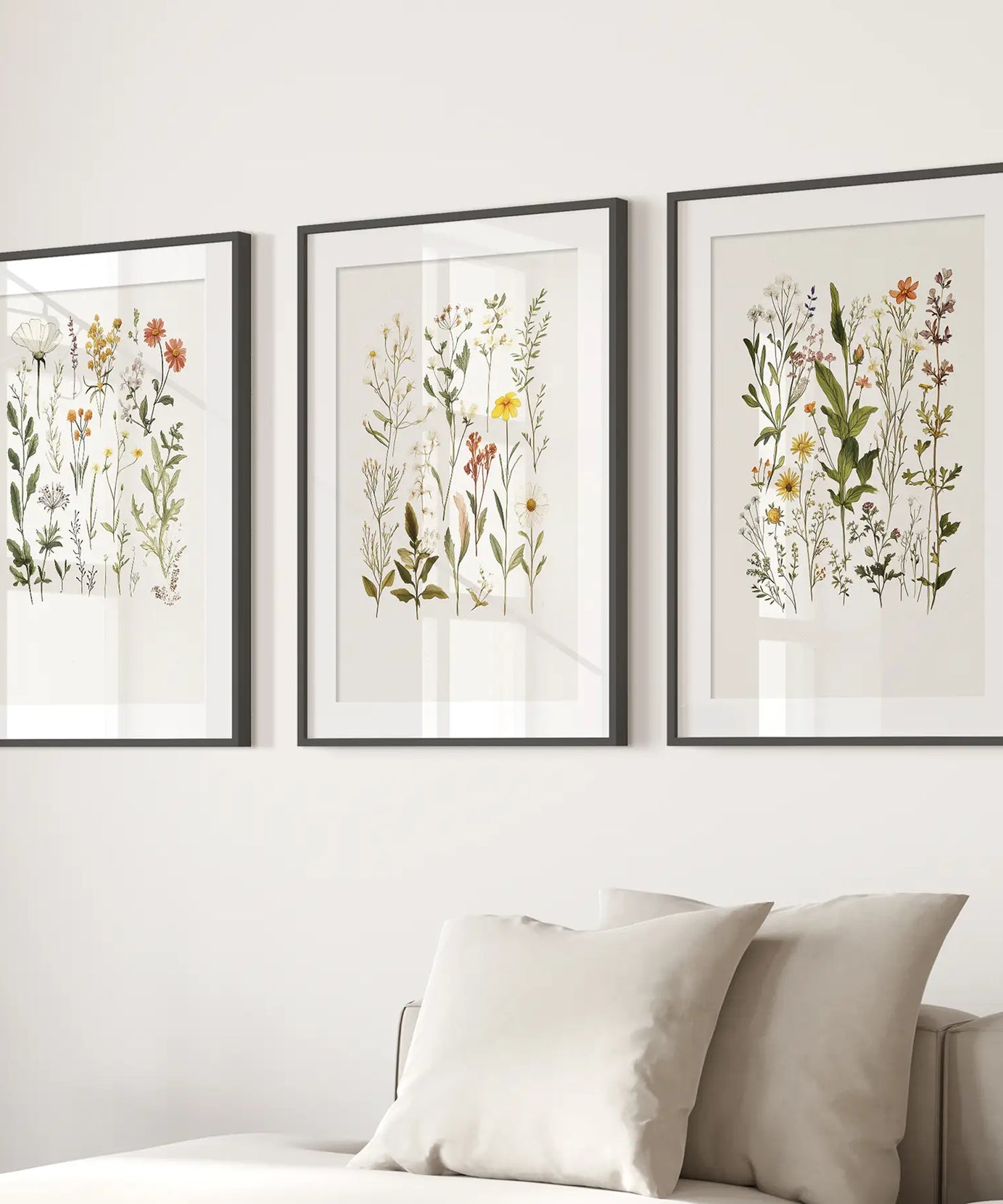 Watercolor Wildflower Floral Nursery Wall Art Set