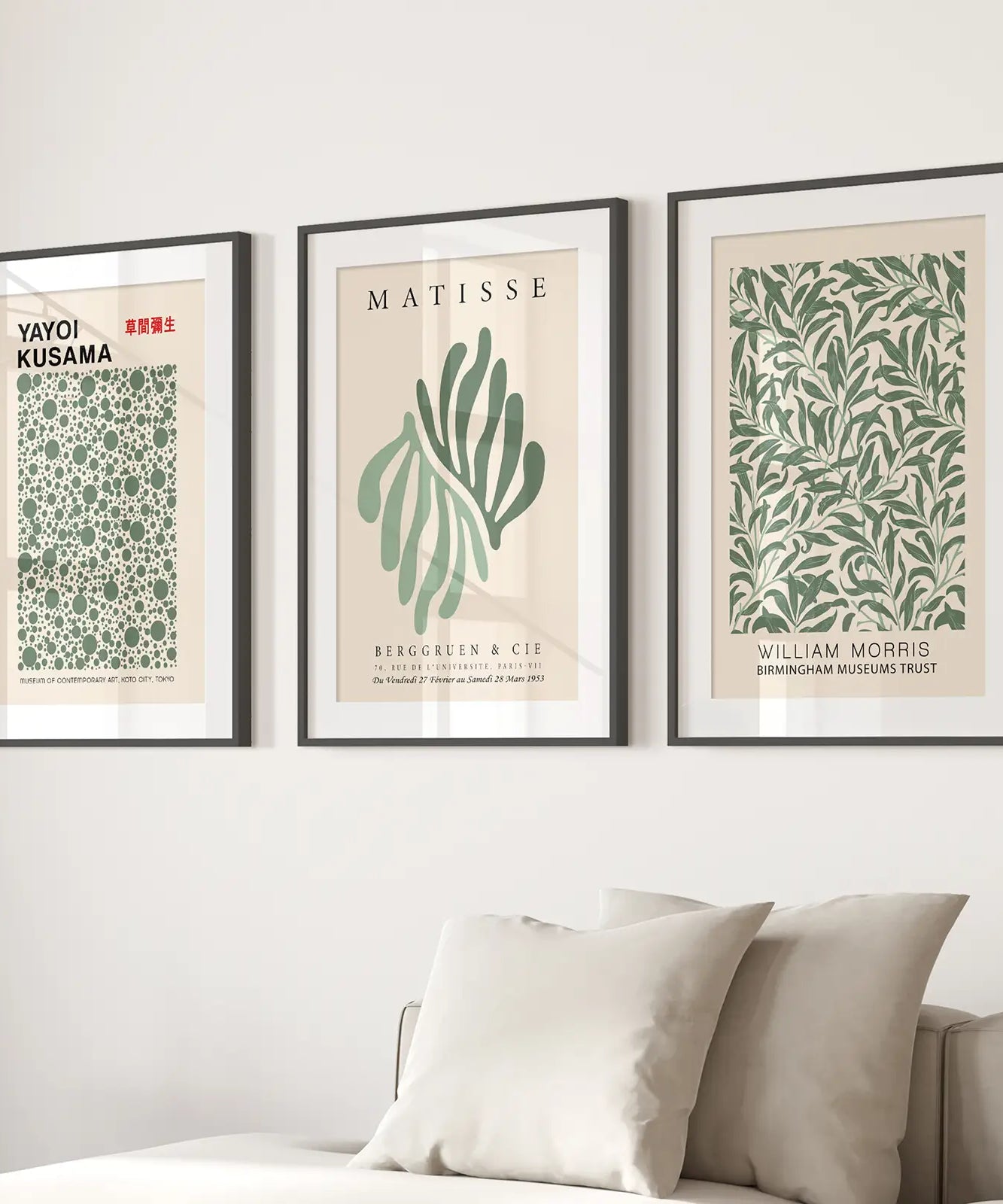 William Morris Salbeigrün Botanisches Poster-Set