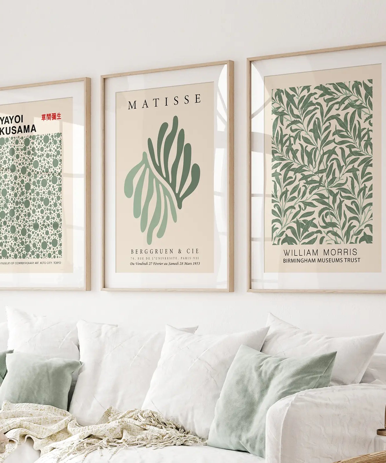 William Morris Salbeigrün Botanisches Poster-Set