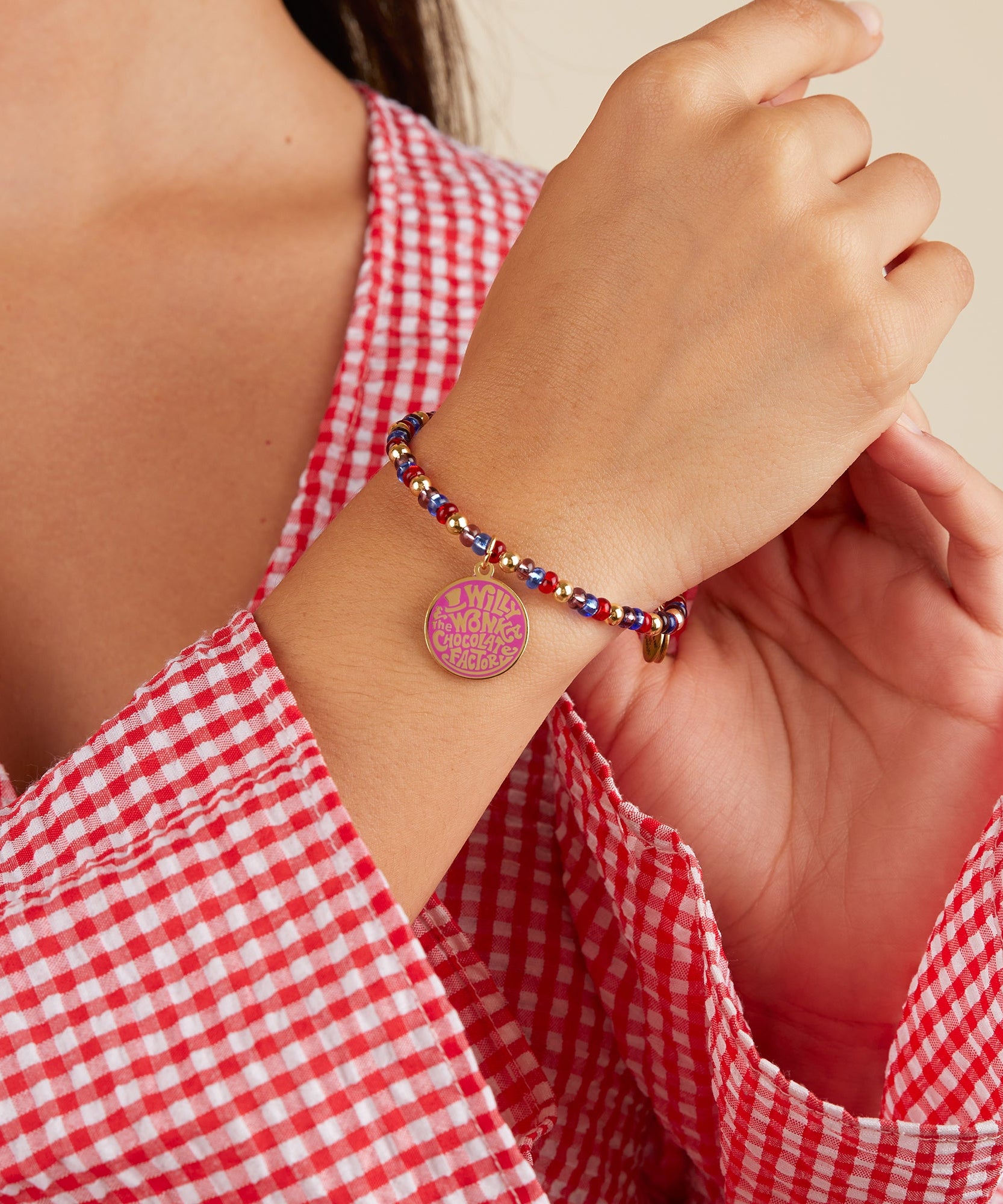 Willy Wonka Chocolate Factory' Beaded Charm Bangle