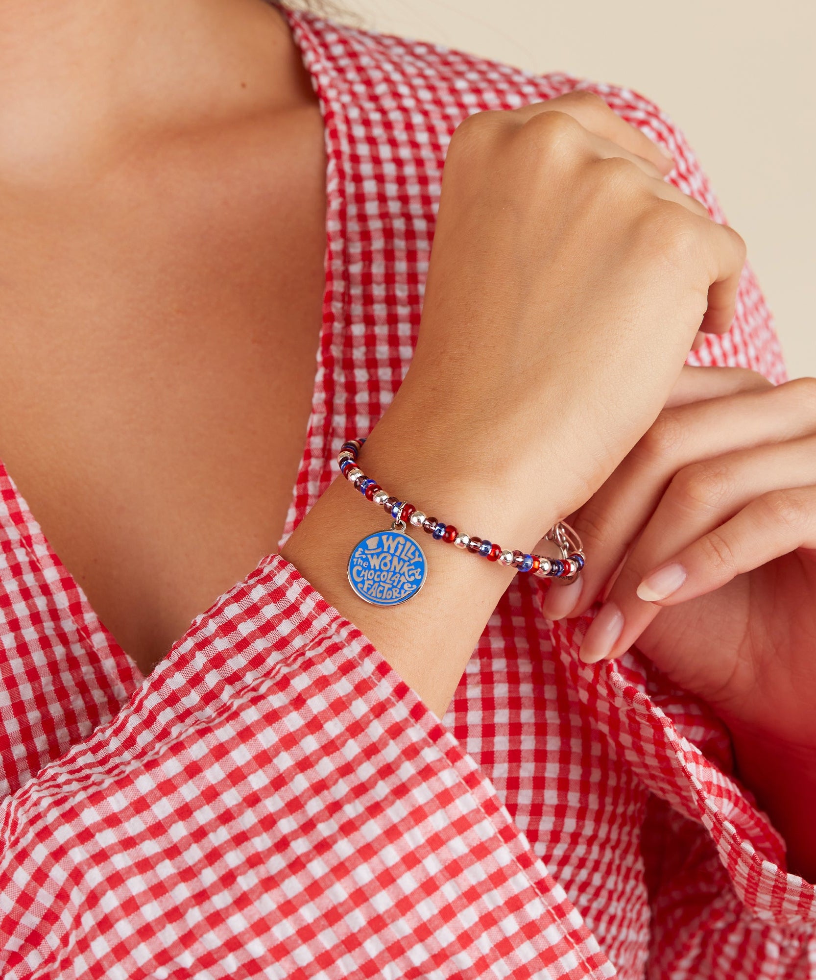 Willy Wonka Chocolate Factory' Beaded Charm Bangle