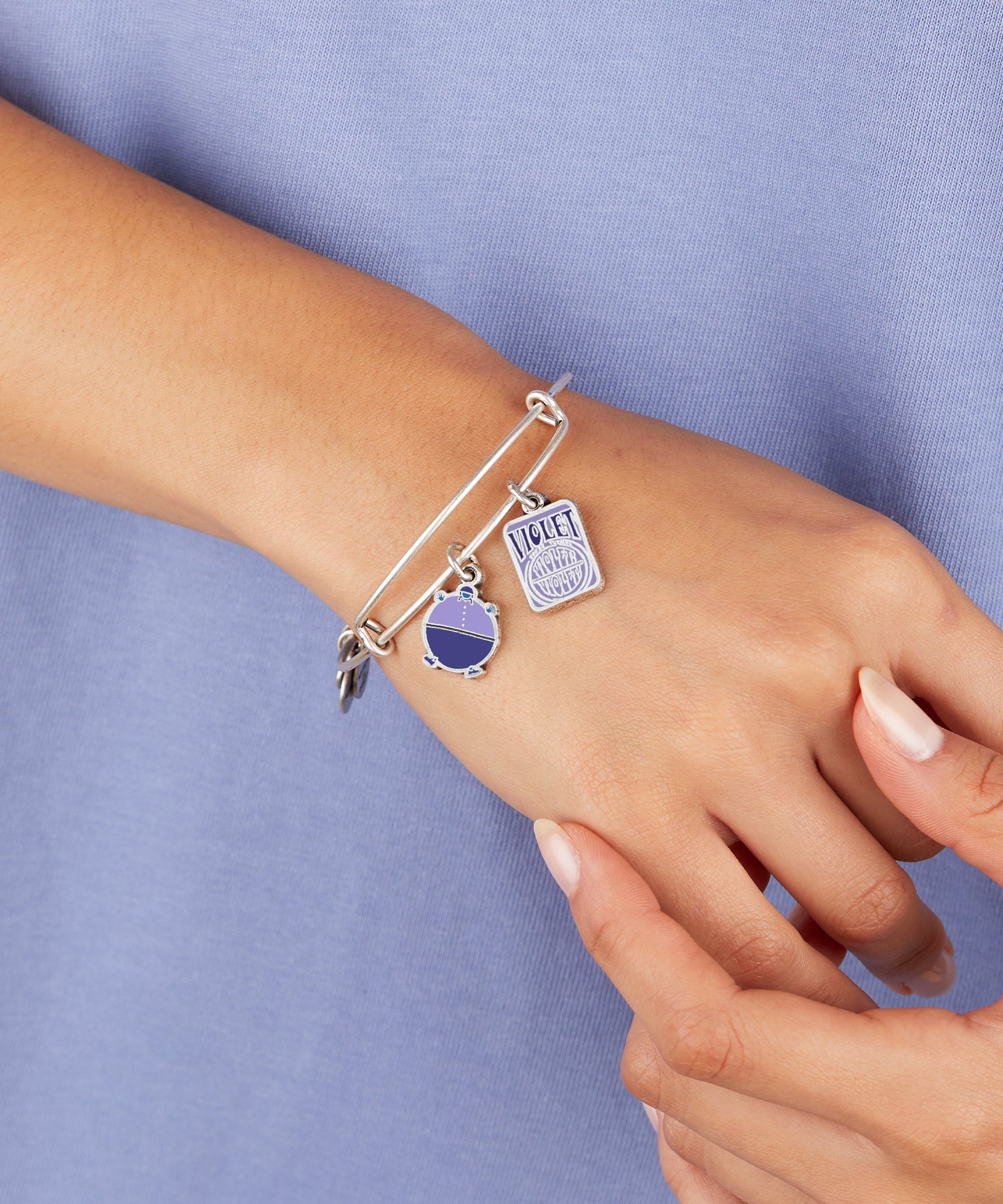 Willy Wonka 'Violet' Duo Charm Bangle