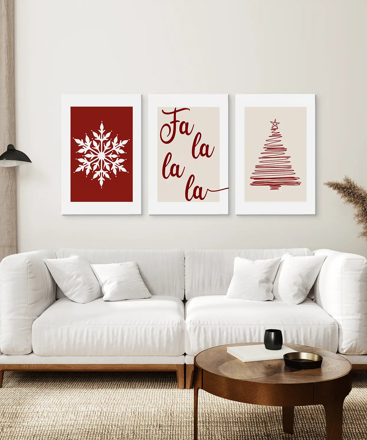 Wandbilder Weihnachtsdeko 3er Set