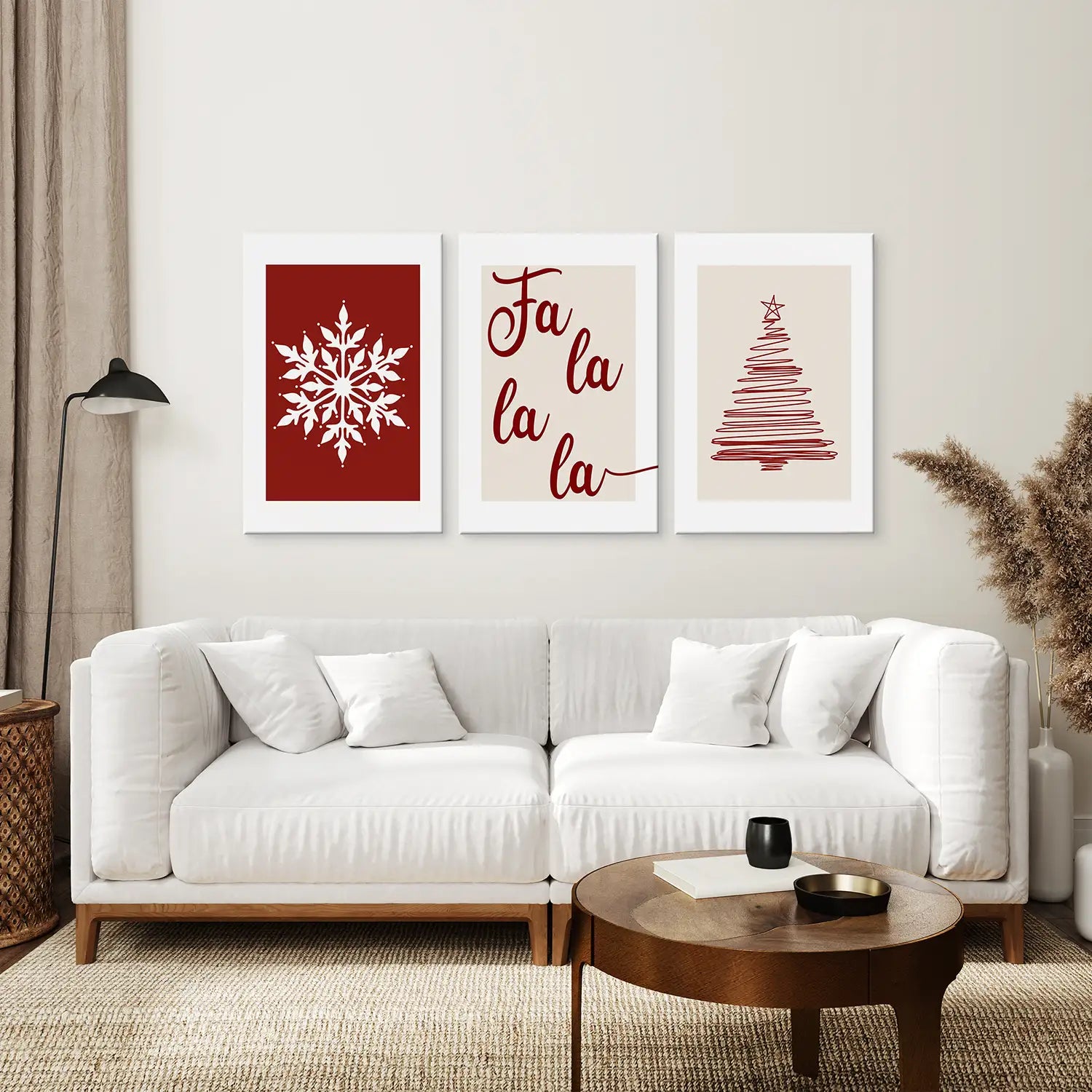 Wandbilder Weihnachtsdeko 3er Set
