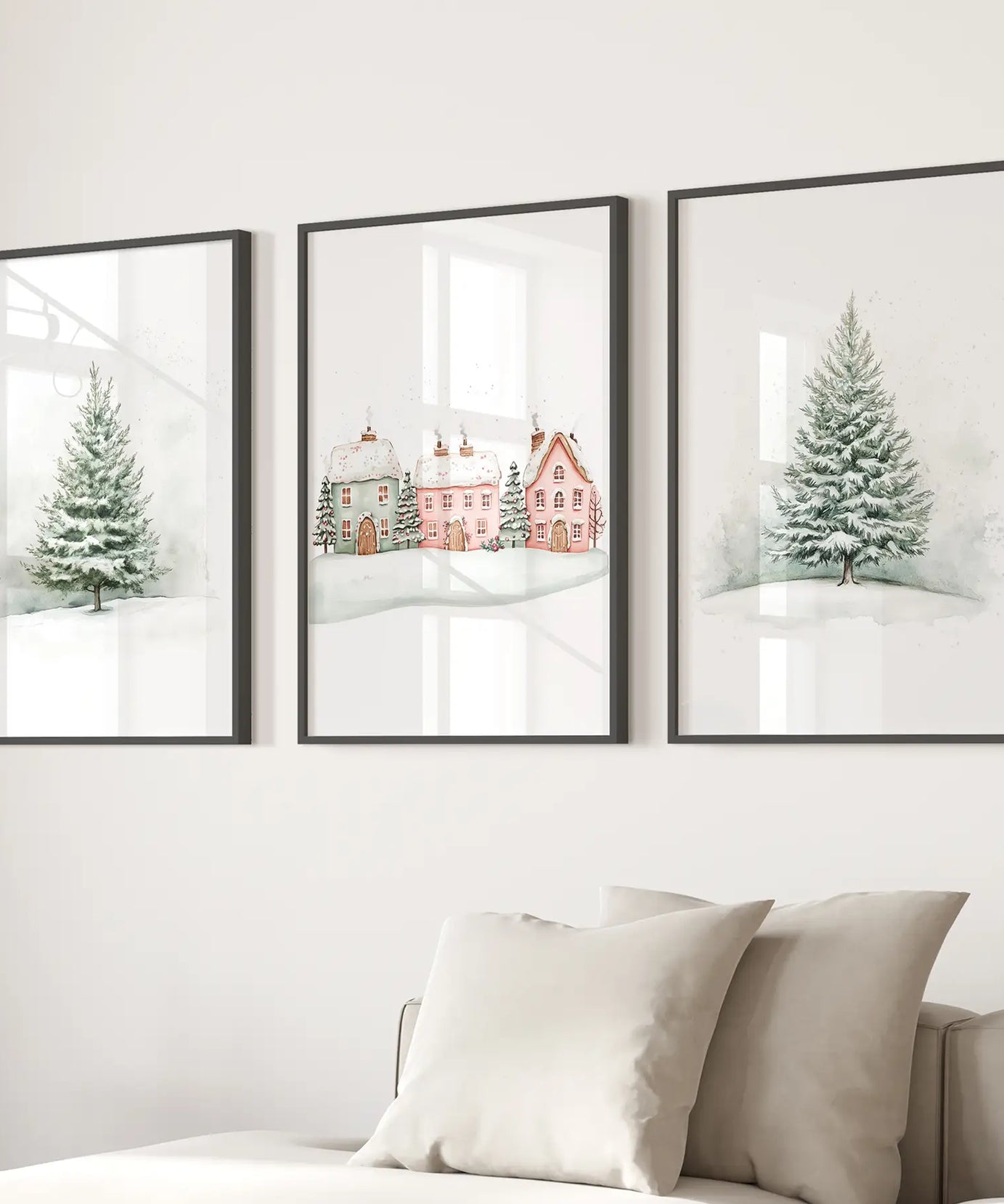 Winter Immergrüner Baum Weihnachtsdeko Wandkunst Poster